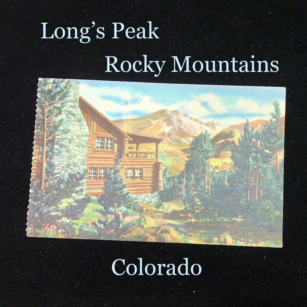 Vintage Bear Lake Lodge Rocky Mountains Postcard